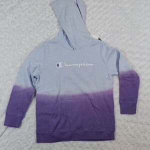 Champion Two Tone Ombre Pullover Fleece Sweatshirt Streetwear Hoodie Hand Warmer
